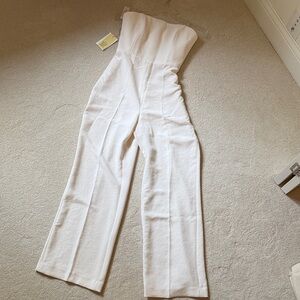Wilfred Endless Strapless White Jumpsuit